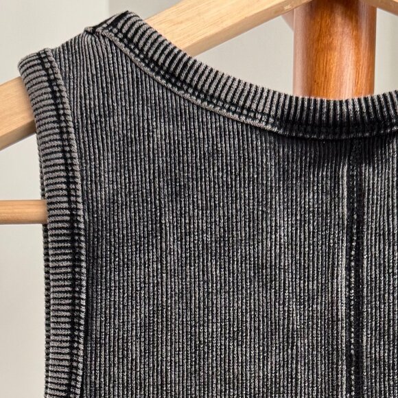 GAP - Rib Midi Tank Dress in Washed Black/Charcoal - Picture 9 of 13